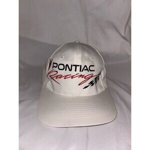 KC One Size Fits All White Pontiac Racing Hat Adjustable Back